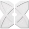 Ekena Millwork Titus Architectural Grde PVC Contemporary Ceiling Medallion, Two Piece, 22"OD x 3"ID x 7 1/2"C x 1"P CMP22TS2-03000 - alternate 1